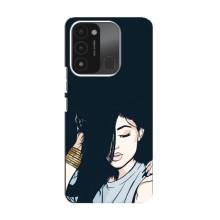 Чехол с печатью для TECNO Spark 8C - (Мода) (AlphaPrint) (Красивая девочка)