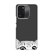 Чехол на Техно Спарк 8с с Котами (VPrint) (Выглядывает кот)