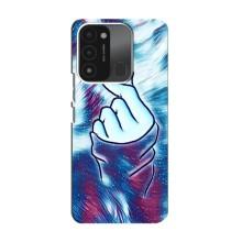 Чехол с принтом для TECNO Spark 8C (AlphaPrint - Знак сердечка)