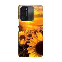 Чехол с Цветами для TECNO Spark 8C (поле подсолнухов)