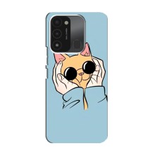 Бампер с изображением Котиков для Техно Спарк 8с (КОТИК в очках)