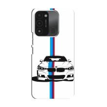 Чехол для Техно Спарк 8с - с принтом БМВ (AlphaPrint) (Машина БМВ)