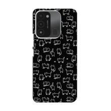 Чехол с принтом для TECNO Spark 8C (AlphaPrint) Модные коты (Меленькие котики)