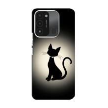 Чехол с принтом для TECNO Spark 8C (AlphaPrint) Модные коты (Силуэт котика)
