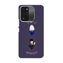 Чехлы Венсдей на TECNO Spark 8C Уэнсдей (AlphaPrint) (Уэнздей и подруга)