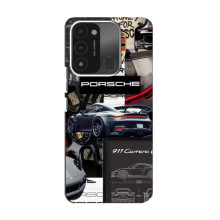 Чохол з авто Порше для TECNO Spark 8C – Колаж Порше
