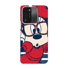 Эксклюзивный чехол для TECNO Spark 8C (AlphaPrint - Мультяшные) (Маус в очках)