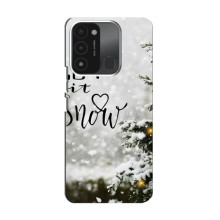 Новогодние, Праздничные Чехлы для TECNO Spark 8C - 2024 год (Let it snow)