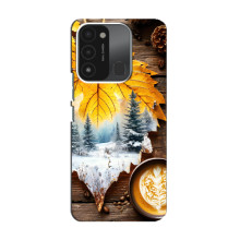 Чехол с уникальным дизайном «Осень с кофе» для TECNO Spark 8C – Осенне-зимнее кофе