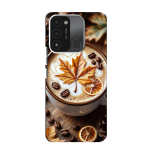 Чехол с уникальным дизайном «Осень с кофе» для TECNO Spark 8C – Пряный кофе