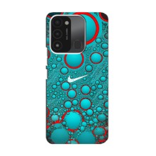 Силиконовый Чехол на TECNO Spark 8C с картинкой Nike – Найк зеленый