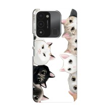Силиконовый чехол с котиком для TECNO Spark 8C (Коты)