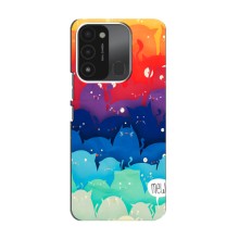 Силиконовый чехол с котиком для TECNO Spark 8C (Mew)