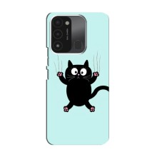 Силиконовый чехол с котиком для TECNO Spark 8C (Падающий кот)