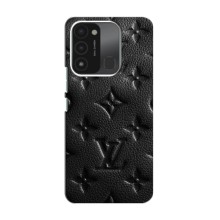 Текстурный Чехол Louis Vuitton для Техно Спарк 8с (Черный ЛВ)
