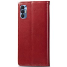 Кожаный чехол книжка GETMAN Gallant (PU) для TECNO Spark 8P – Красный