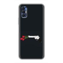Чехлы (ART) Цветы на TECNO Spark 8P (VPrint) (Неожиданные цветы)