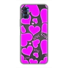 Чехлы для любимой на Техно Спарк 8Р (VPrint) (Pink hearts)