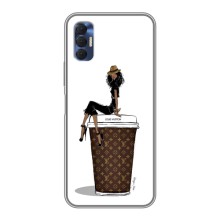 Чохли Луі Вітон для TECNO Spark 8P (AlphaPrint - LOUIS VUITTON) (кава LOUIS VUITTON)