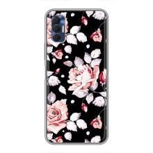 Чехлы с Цветами для TECNO Spark 8P (VPrint) (Цветочки на черном)