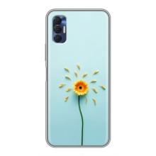 Чехлы с Цветами для TECNO Spark 8P (VPrint) (Желтый цветок)