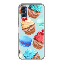Чехлы с Фруктами для TECNO Spark 8P (VPrint) (Кексики)
