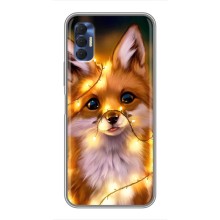 Чехлы с картинкой Лисички для TECNO Spark 8P (VPrint) (Лисичка в гирляндах)