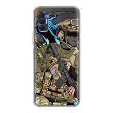 Чехлы с картинкой ЗСУ для TECNO Spark 8P (AlphaPrint) (Воин ВСУ)