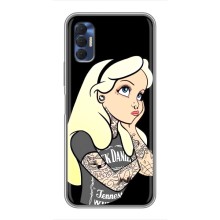 Чехол с печатью для TECNO Spark 8P - (Мода) (AlphaPrint) (Девочка в тату)