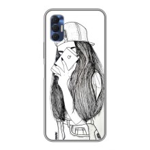 Чехол с печатью для TECNO Spark 8P - (Мода) (AlphaPrint) (Фото девочки)