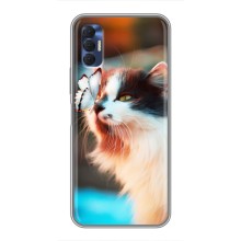 Чехол на Техно Спарк 8Р с Котами (VPrint) (Котик с бабочкой)