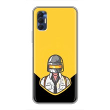 Чехол PUBG для Техно Спарк 8Р (AlphaPrint) (Пабг в шлеме)