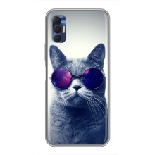 Чехол с принтом для TECNO Spark 8P (AlphaPrint) Модные коты (Стильный кот)