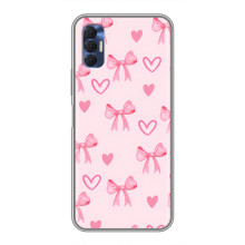 Чехол банты для TECNO Spark 8P – Бантики и сердечки