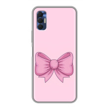 Чехол банты для TECNO Spark 8P – Розовый бантик