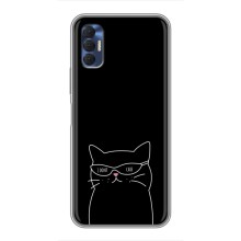 Чехол с рисунком кот на TECNO Spark 8P (Равнодушный кот)