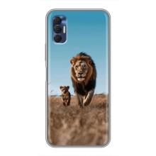 Чехол Король лев на Техно Спарк 8Р – Мусафа и Симба
