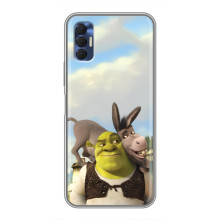 Чехол с мультфильмом Шрек на TECNO Spark 8P – Шрек и осел
