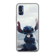 Чохол з малюнком Стіч для TECNO Spark 8P – Стіч з квіткою