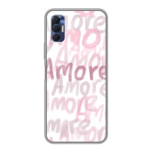 Чехол с розовым рисунком для TECNO Spark 8P (Любовь)