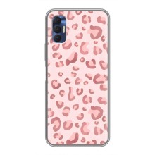 Чехол с розовым рисунком для TECNO Spark 8P (Розовый леопард)