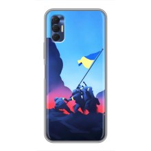 Чохол з українським воїном на TECNO Spark 8P – Український прапор