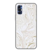 Мраморный чехол на TECNO Spark 8P (VPrint) (Белый мрамор)