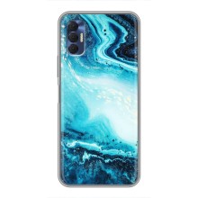 Мраморный чехол на TECNO Spark 8P (VPrint) (Голубой мрамор)