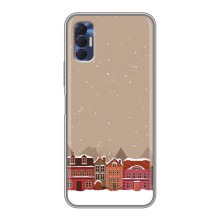Новогодние, Праздничные Чехлы для TECNO Spark 8P - 2024 год (Зимний город)