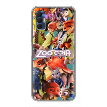 Силіконовий чохол з принтом Зоотрополіс для TECNO Spark 8P – Колаж героїв