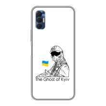 Защитные чехлы (Призрак Киева) для TECNO Spark 8P (AlphaPrint) (Летчик Киева)