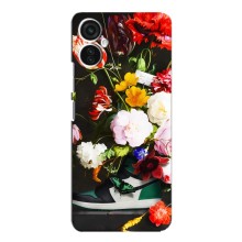 Брендновые Чехлы для TECNO Spark 9 Pro - (PREMIUMPrint) (Nike цветы)