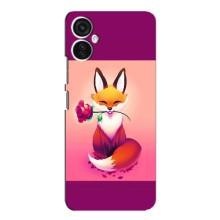 Чохли з картинкою Лисичка для TECNO Spark 9 Pro (VPrint) (Лиса з трояндою)