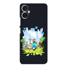Чохол Майнкрафт на TECNO Spark 9 Pro (AlphaPrint) Minecraft (персонажі Minecraft)